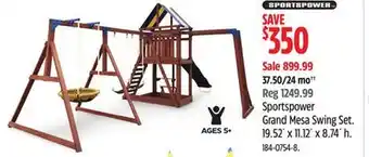 Canadian Tire Sportspower Grand Mesa Swing Set offer