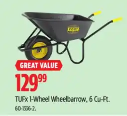 Canadian Tire TUFx 1-Wheel Wheelbarrow, 6 Cu-Ft offer