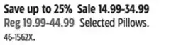 Canadian Tire FOR LIVING Selected Pillows offer