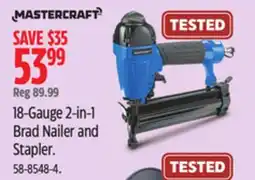 Canadian Tire Mastercraft 18-Gauge 2-in-1 Brad Nailer and Stapler offer