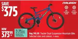 Canadian Tire RALEIGH Tracker Dual-Suspension Mountain Bike offer