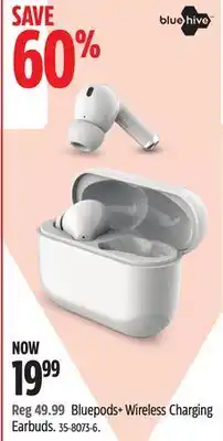 Canadian Tire BLUEHIVE Bluepods+ Wireless Charging Earbuds offer