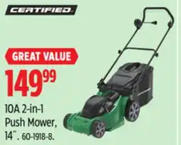 Canadian Tire Certified 10A 2-in-1 Push Mower offer