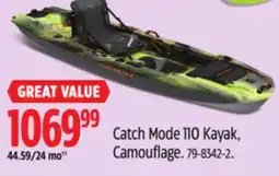 Canadian Tire Pelican Catch Mode 110 Kayak, Camouflage offer