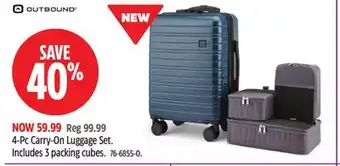 Canadian Tire Outbound 4-Pc Carry-On Luggage Set offer