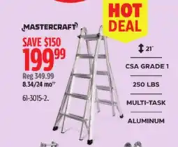 Canadian Tire Mastercraft CSA Grade 1 Aluminum Multi-Task Ladder, 21-ft, 250-lb offer