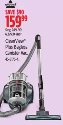 Canadian Tire BISSELL CleanView Plus Bagless Canister Vac offer