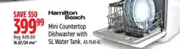 Canadian Tire Hamilton Mini Countertop Dishwasher with 5L Water Tank offer