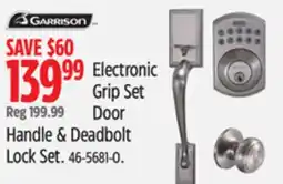 Canadian Tire Garrison Electronic Grip Handle Door Deadbolt Lock Set offer