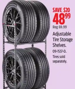 Canadian Tire Motomaster Adjustable Tire Storage Shelves offer