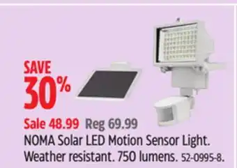 Canadian Tire NOMA Solar LED Motion Sensor Light offer