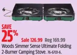 Canadian Tire Woods Simmer Sense Ultimate Folding 2-Burner Camping Stove offer