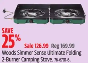 Canadian Tire Woods Simmer Sense Ultimate Folding 2-Burner Camping Stove offer