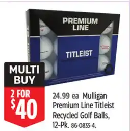 Canadian Tire Eagle Mulligan Premium Line Titleist Recycled Golf Balls, 12-Pk offer