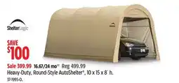 Canadian Tire Shelter Logic Heavy-Duty, Round-Style AutoShelter offer