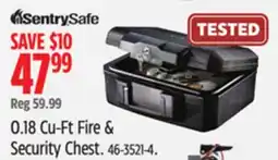 Canadian Tire SentrySafe Small Fire Safe Security Chest with Key Lock offer