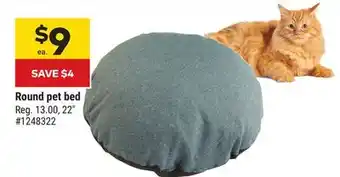 Giant Tiger Round pet bed offer