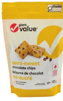Giant Tiger Giant Value chocolate chips offer