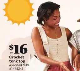 Giant Tiger Crochet tank top offer