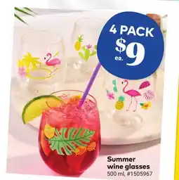 Giant Tiger Summer wine glasses offer