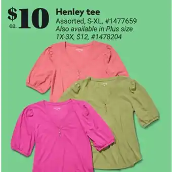 Giant Tiger Henley tee offer