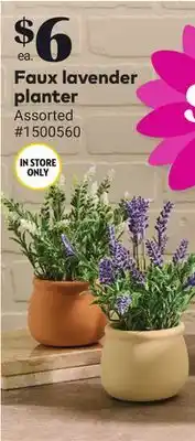 Giant Tiger Faux lavender planter offer