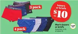 Giant Tiger Men's boxers or briefs offer