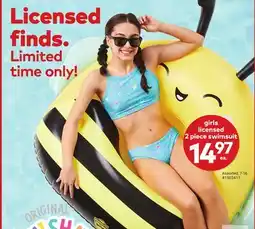 Giant Tiger Girls licensed 2 piece swimsuit offer