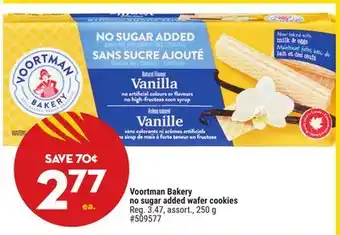 Giant Tiger Voortman Bakery no sugar added wafer cookies offer