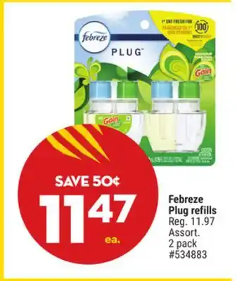Giant Tiger Febreze Plug refills offer