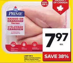 Giant Tiger Maple Leaf Prime boneless skinless chicken breast offer