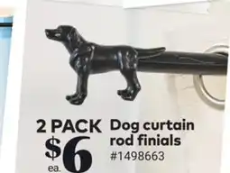 Giant Tiger Dog curtain rod finials offer