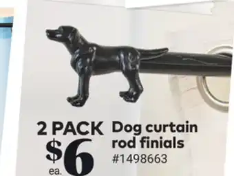 Giant Tiger Dog curtain rod finials offer