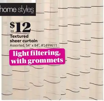 Giant Tiger Textured sheer curtain offer
