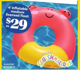 Giant Tiger 4' inflatable medium licensed float offer