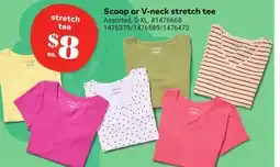 Giant Tiger Scoop or V-neck stretch tee offer