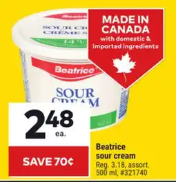 Giant Tiger Beatrice sour cream offer