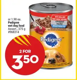 Giant Tiger Pedigree wet dog food offer