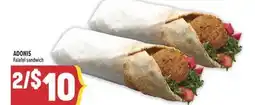 Marché Adonis ADONIS Falafel sandwich offer