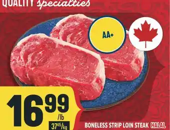 Marché Adonis BONELESS STRIP LOIN STEAK HALAL offer