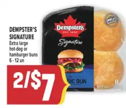 Marché Adonis DEMPSTER'S SIGNATURE Extra large hot-dog or hamburger buns offer