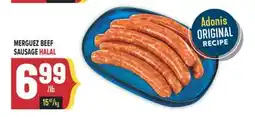 Marché Adonis MERGUEZ BEEF SAUSAGE HALAL offer