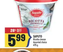 Marché Adonis SAPUTO Ricotta cheese offer
