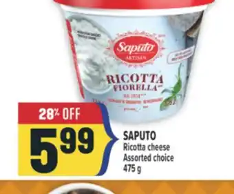 Marché Adonis SAPUTO Ricotta cheese offer