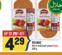 Marché Adonis SOLMAZ Hot or mild beef salami Halal offer