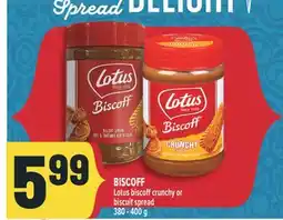 Marché Adonis BISCOFF Lotus biscoff crunchy or biscuit spread offer