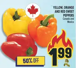 Marché Adonis YELLOW, ORANGE AND RED SWEET PEPPERS offer