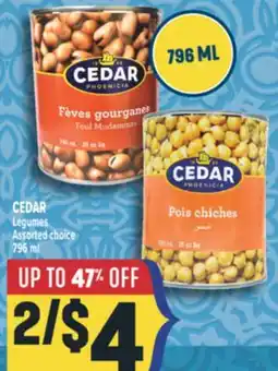 Marché Adonis CEDAR Legumes offer
