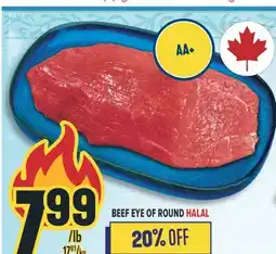 Marché Adonis BEEF EYE OF ROUND HALAL offer