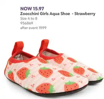 Babies 'R' Us Zoocchini Girls Aqua Shoe - Strawberry offer